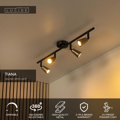 Lucide TIANA - Ceiling spotlight - 4xGU10 - Champagne Color